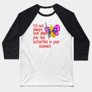 Butterflies holding Butterfly knives Baseball T-Shirt